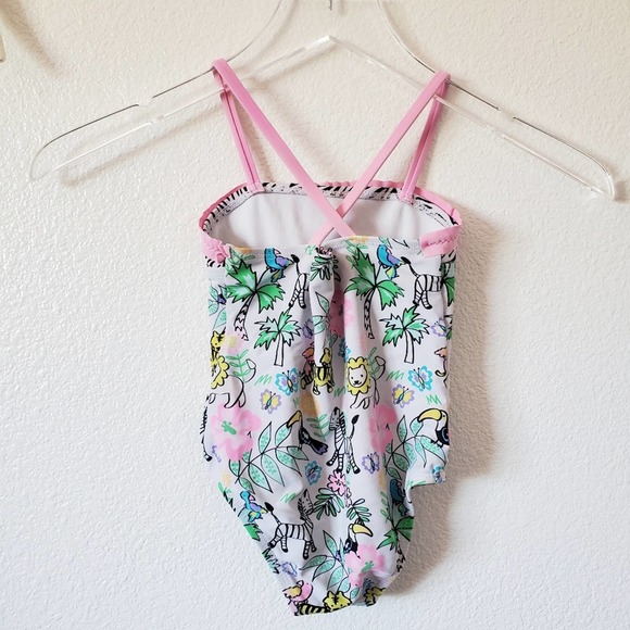 Angel Beach Animal Print Girls Swimsuit Size 3T - Picture 3 of 8